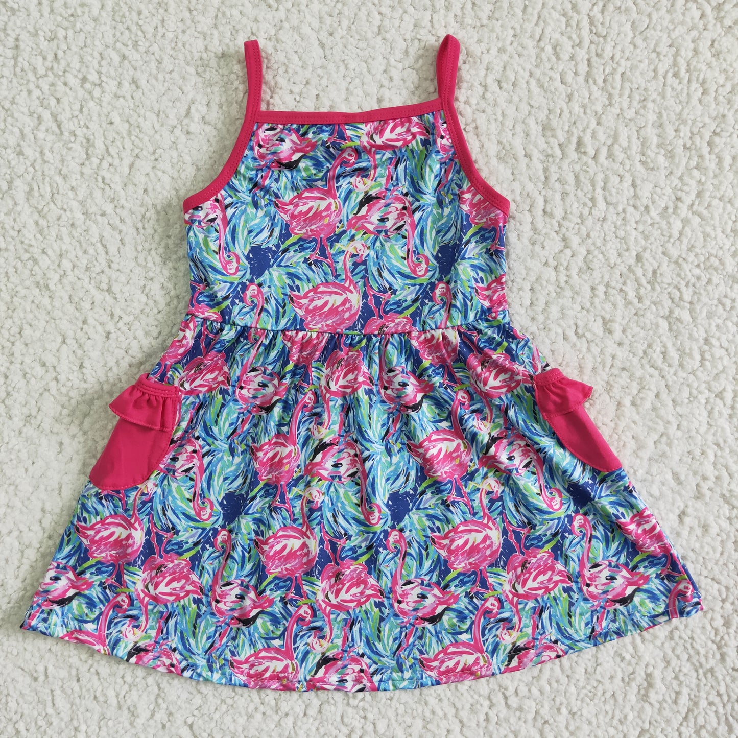 PINK FLOWERS SUMMER DRESS