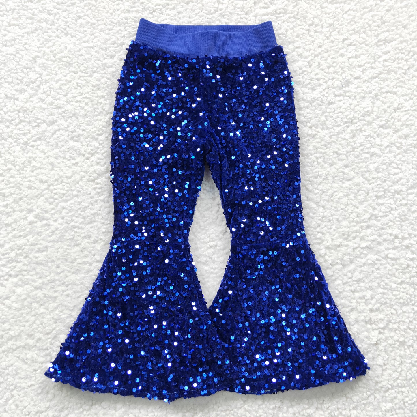 P0077 Royal Blue Sequined Trousers