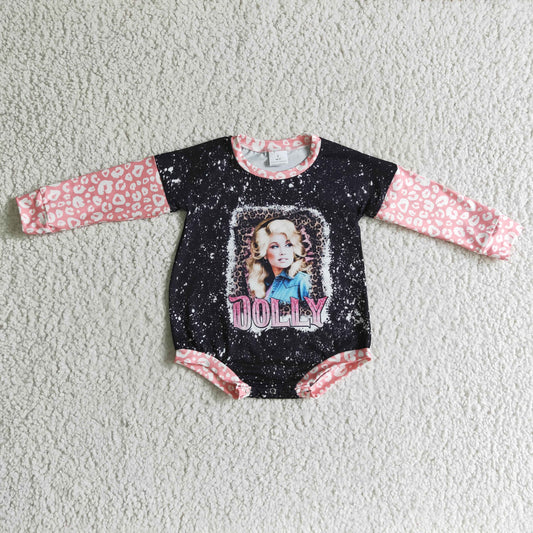 LR0180 baby clothing cartoon print long sleeve bodysuit milk silk baby romper