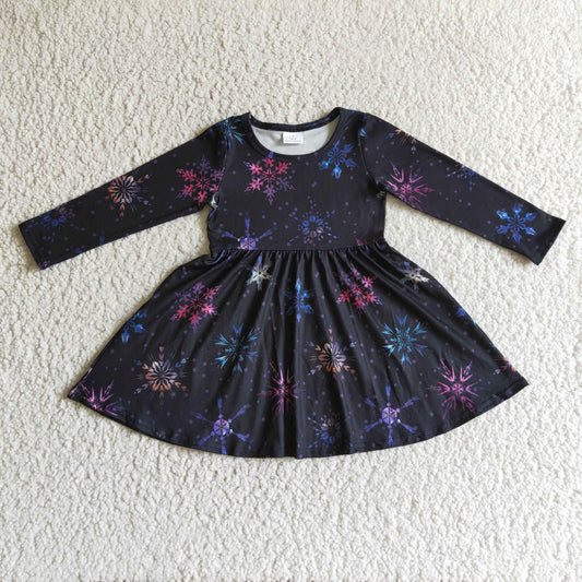 rts no moq GLD0035 baby clothing long sleeve kids dresses for girls milk silk