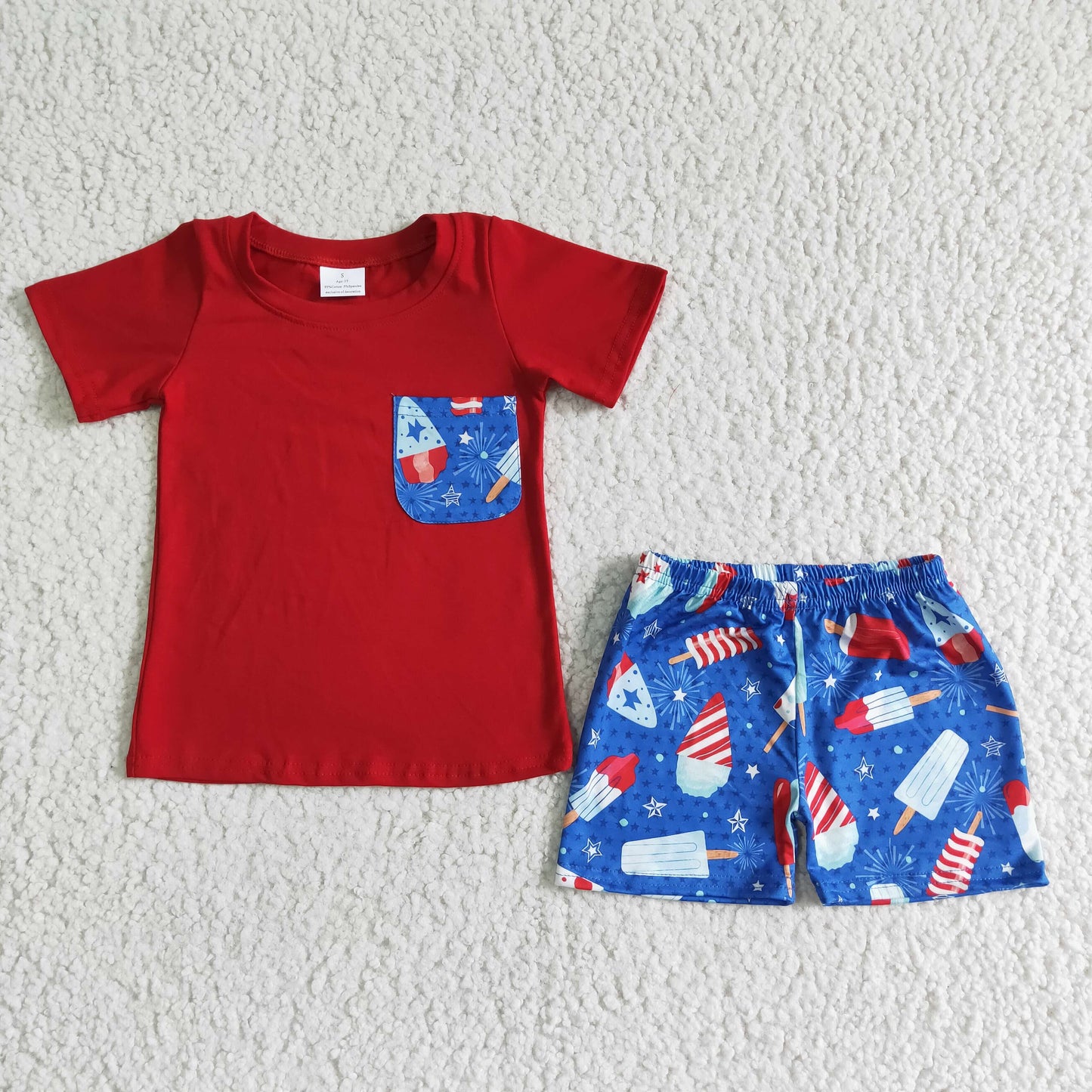 boys red cotton outfits