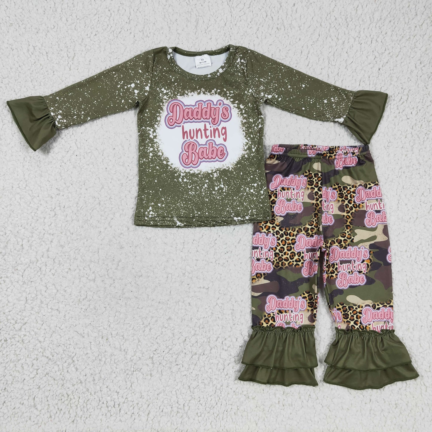 GLP0327 Girls Outfit Letter Print Trousers Boutique Set