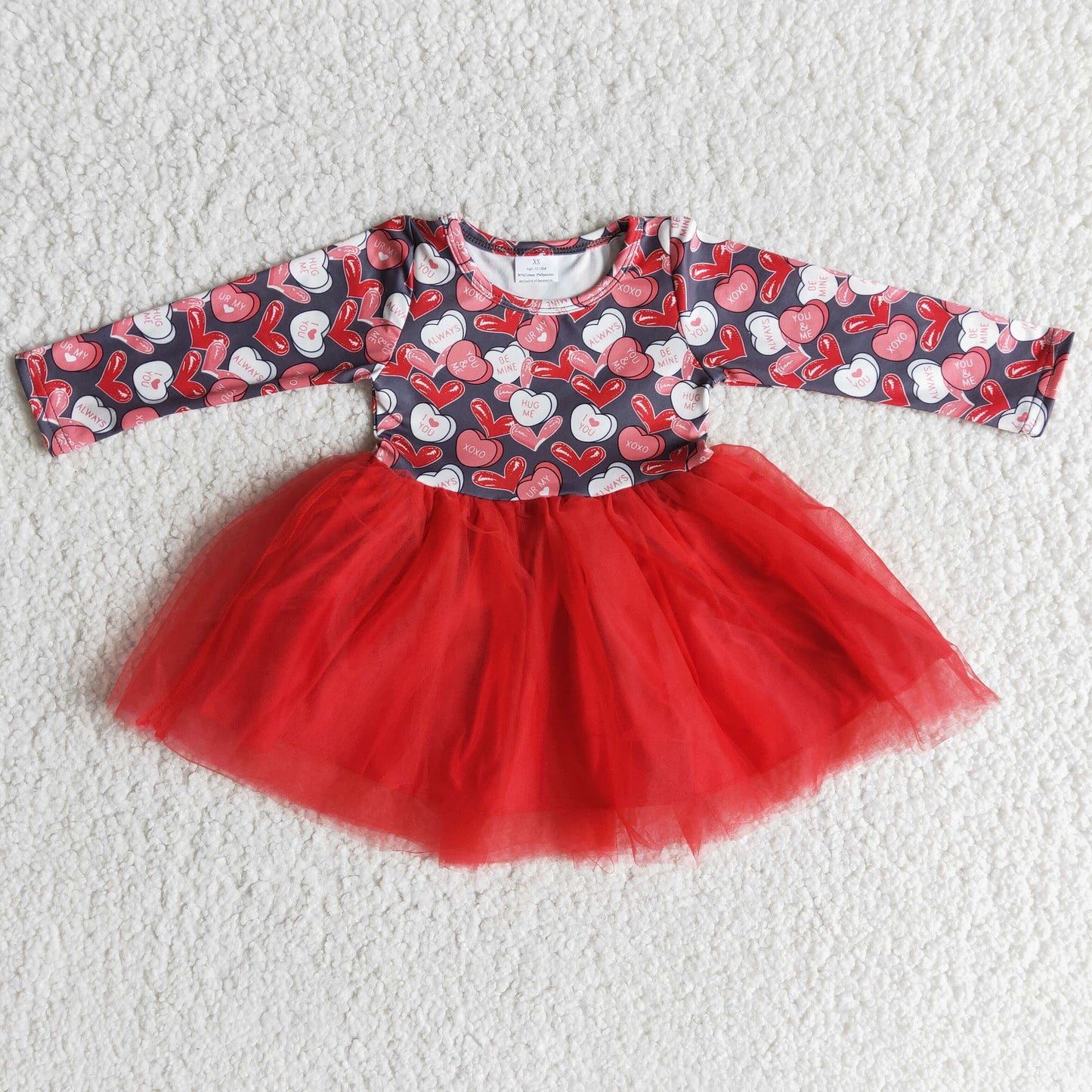 Valentine's Day Cartoon Twirl Dress